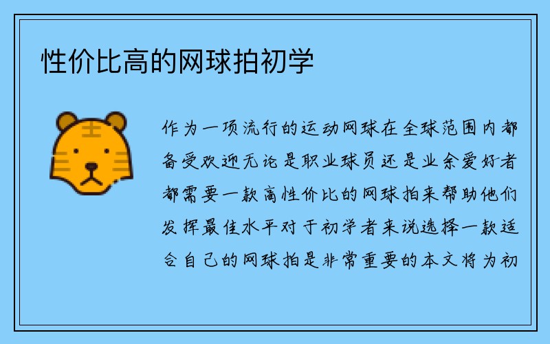 性价比高的网球拍初学